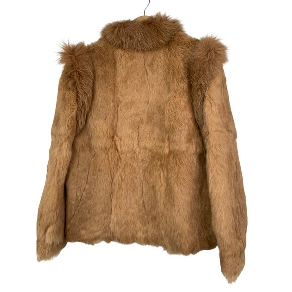Vintage 80s Genuine Rabbit Tan Fur Jacket Korea Size Large RH10472 GUC - Picture 11 of 13